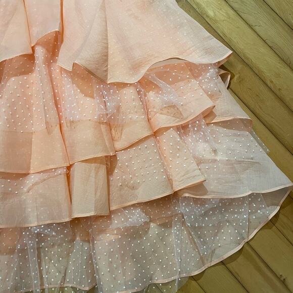 NWT Deux Par Deux Peach Tulle Dress - Picture 2 of 4